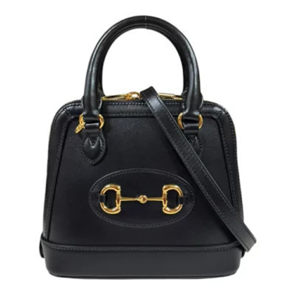 Gucci Leather Black Horsebit Shoulder Bag - Picture 2 of 8